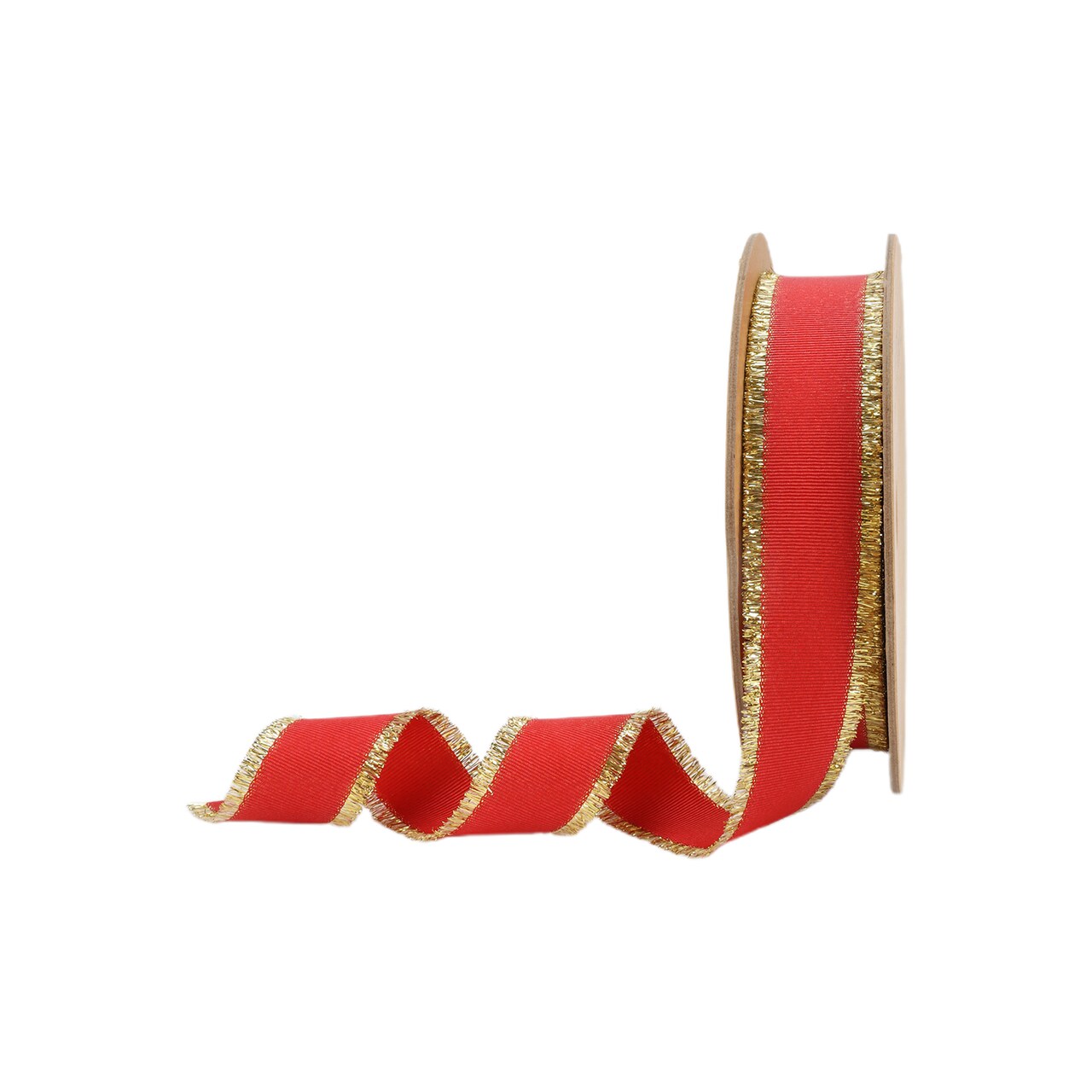 LaRibbons 1" Metallic Fringe Textured Grosgrain Ribbon | 25 Yard Roll